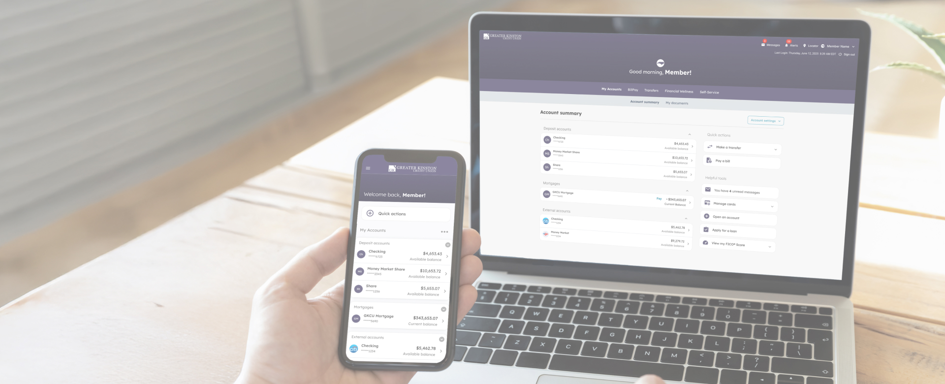 Online Access on laptop and mobile